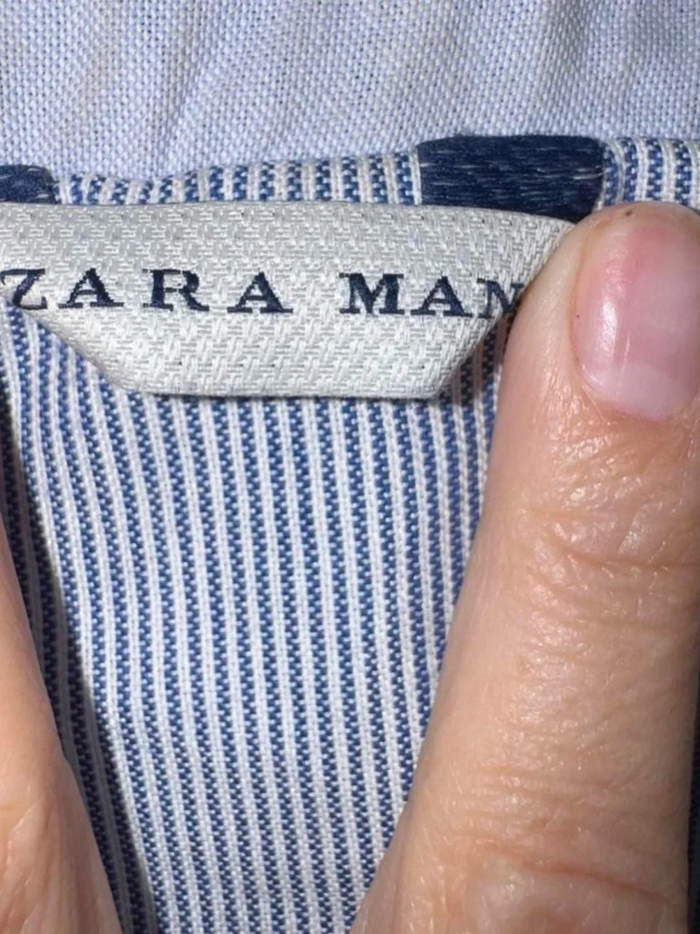 Zara Man Blue Tailored Casual Blazer Sport Coat Jacket Size 46